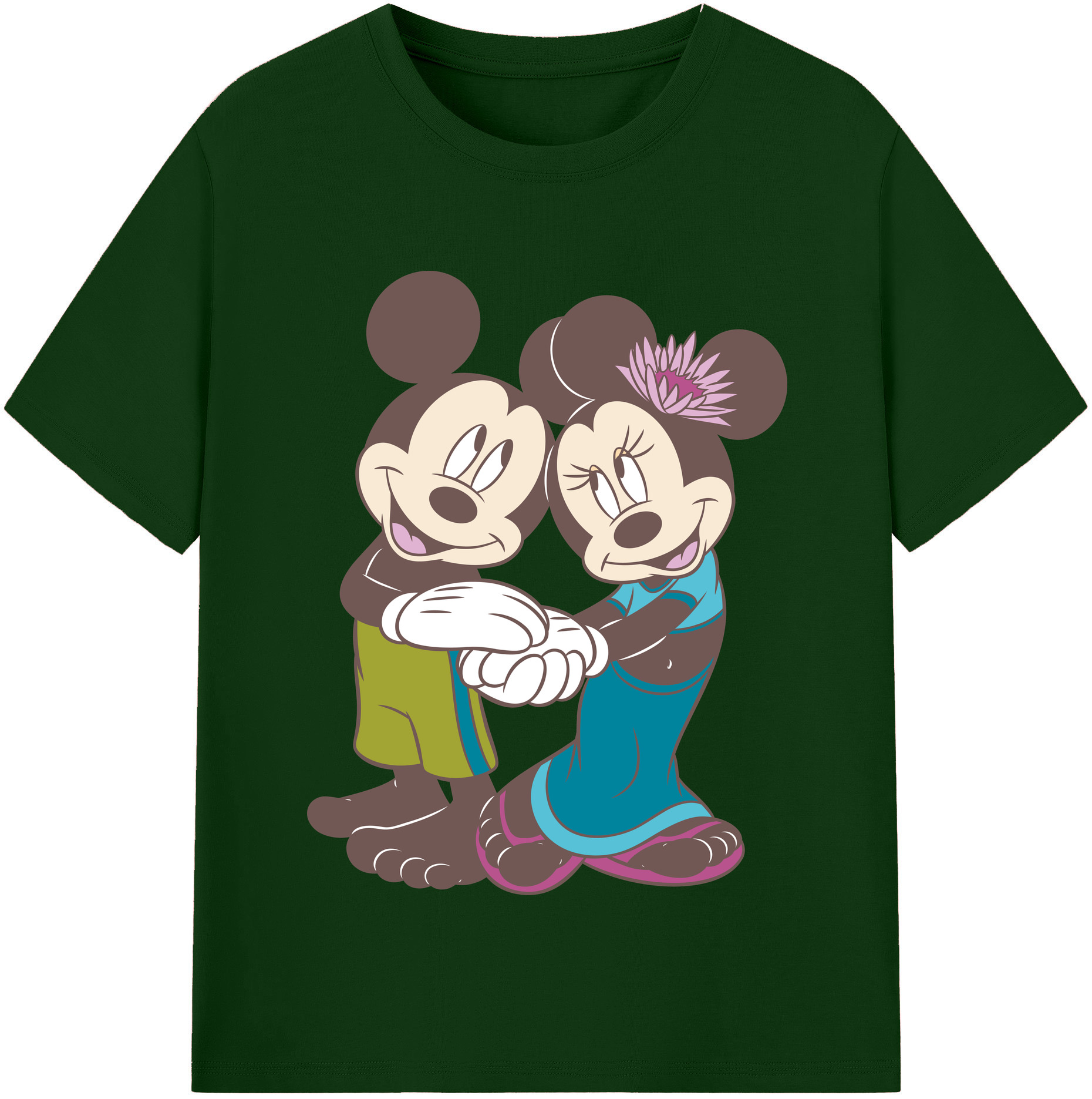 （画像用） ミッキーマウス Mickey Mouse 綿100％半袖Tシャツ（フロントプリント）
